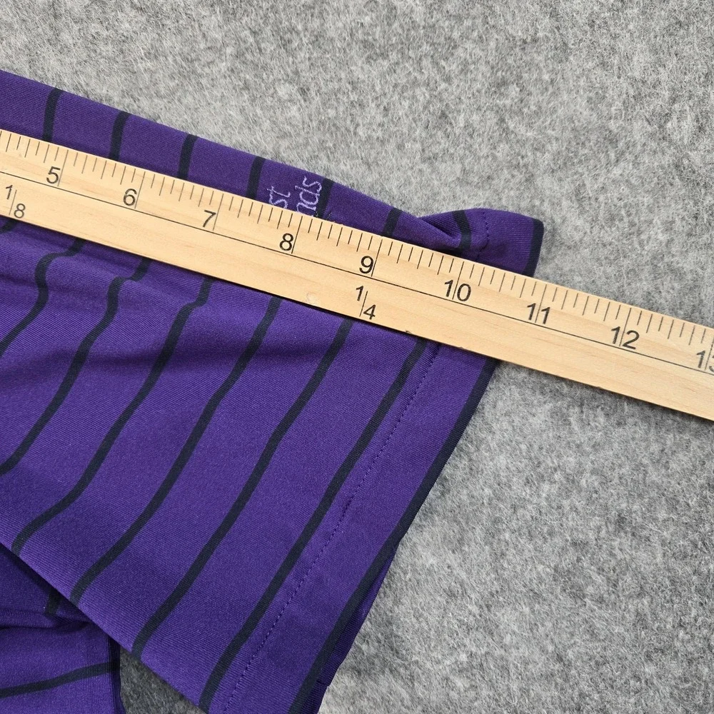 RLX Ralph Lauren Polo Shirt Mens Large Purple Stripe Stretch Pocket Golf